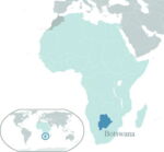 Botswana auf der Landkarte