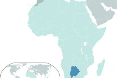 Botswana auf der Landkarte